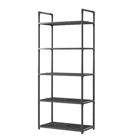 5-Shelf Adjustable Storage Shelves Heavy Duty Rack Storage Shelving Unit 66 Lbs Capacity Organizer f