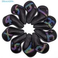 BACK2LIFE Golf Iron Headcover 4-9,P,S,A,X Durable 10pcs/set Protector Case Golf Iron Covers Set Prot