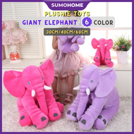 30cm/40cm/60cm Elephant Plushie Doll Cute Animal Stuffed Toys Anak Patung Gajah Giant Elephant Pillo