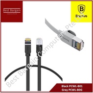 Best Bargain - Baseus 1m High Speed CAT6 RJ45 Gigabit Network Cable Flat Cable (Black) PCWL-B01 / (G