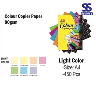 KB A4 COLOUR PAPER 80GSM 450PCS/ KERTAS A4 WARNA 80GSM 450PCS