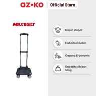 AZKO Maxbuilt Folding Goods Trolley 50 Kg - Black Goods Transport Tool With Wheels Wheels Cart Troll