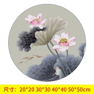 Bathroom Decorative Wall Stickers Lotus Flower Fish Pureness Decoration Modern Style Toilet Wall Art