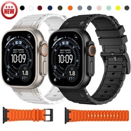 Rubber Band Silicone Strap for Apple Watch Ultra/SE 3 2 Series 11 10 9 8 7 6 IWatch 49 46 45 44 42 4