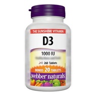 Webber Naturals - 維他命D3 1000IU 260粒(平行進口貨)