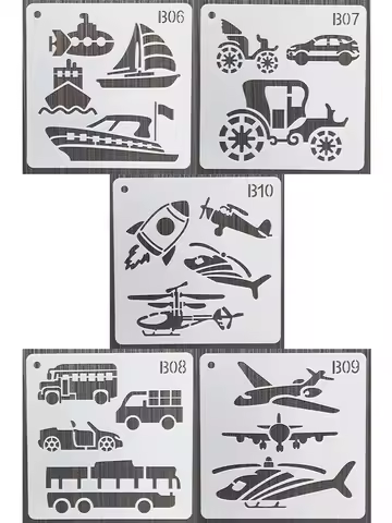 13Cm Car Airplane Reusable DIY Layering Stencils Wall Painting Furniture Scrapbook Coloring Embossin