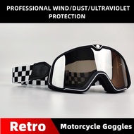 ✺✴ Retro รถจักรยานยนต์ Goggles แว่นตาสกี Motocross แว่นตากันแดดแว่นตาวินเทจหมวกกันน็อคขี่จักรยาน Racing Cafe Racer Chopper MTB ATV