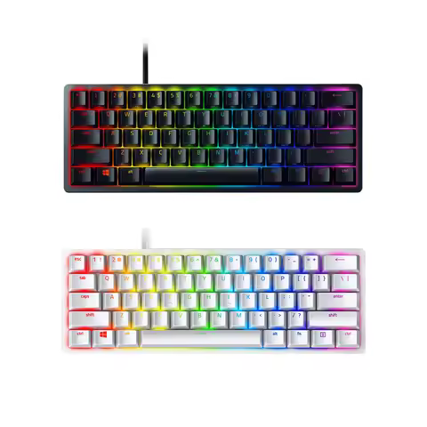 Razer Huntsman Mini - Clicky/Linear Switch, US Layout, 60% Gaming Keyboard with Optical Switch.Doubl