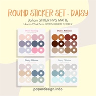 DAISY ROUND STICKER SET SEASON CUTE STICKER SCRAPBOOK STICKER, CASE hp, ETC.
