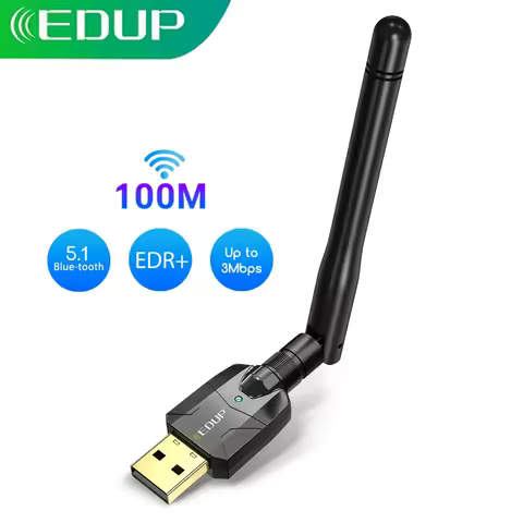 EDUP B3536 Bluetooth 5.1 USB Adapter 100M Long Range Wireless Dongle EDR Receiver for PC Desktop Win