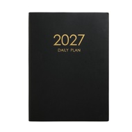 JIYAN2866 A4 2027 Daily Planner Lined Pages Hardcover Schedule Planner PU Hardcover Planner Office