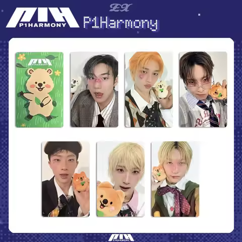 6pcs/Set Korean Idol Boy Band P1HARMONY New Album Print Photo Postcard KEEHO THEO JIU INTAK SOUL JON