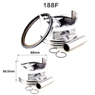 188F Pistons Assembly Kit For Gasoline Generator Engine Accessories 190F 192F GX390 GX420 GX440 With