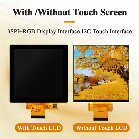 4.0 Inch TFT LCD Display Screen Module Square 480*480 3WSPI RGB 18Bit 40Pin 3.3V ST7701S with Touch 