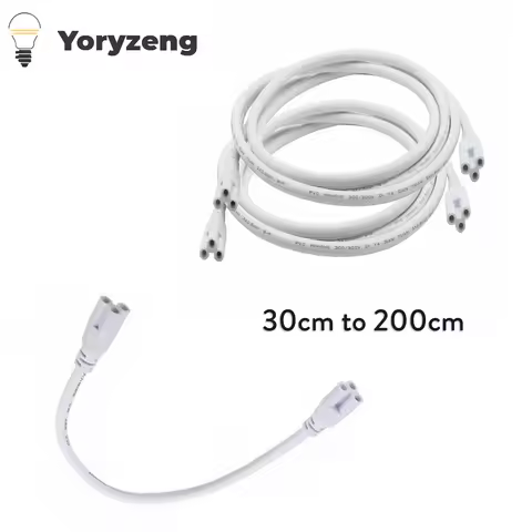 Flexiable Double End 3Pin 30-200cm T8 / T5 Cable Wire Connector For LED Integrated Tube Light Cable 