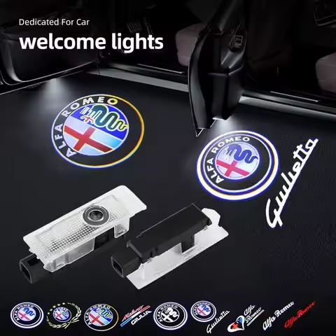 Car Sticker Alfa Romeo 2pcs Welcome Light For Alfa Romeo LED Car Door Welcome Light Logo Projector G