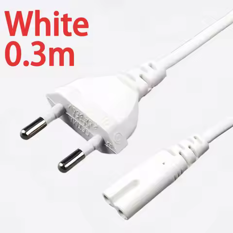 EU Power Cable Cord IEC C7 2pin AC Extension Cable For Dell Laptop Charger Canon Epson Printer Radio
