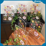 [Direrxa] Clear Acrylic Picture Frame Dried Flower Frame Artwork Horizontally Or