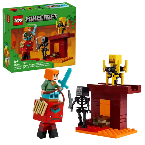 LEGO® Minecraft® Nether Lava Battle Set Big Build-and-play Fun for Boys and Girls Aged 6+ Birthday G