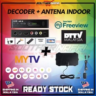 MYTV DVBT2 DEKODER DECODER+ ANTENNA INDOOR DVBT2 HDTV TV MYTV CHANNEL MALAYSIA FREE AMPLIFIER SIGNAL