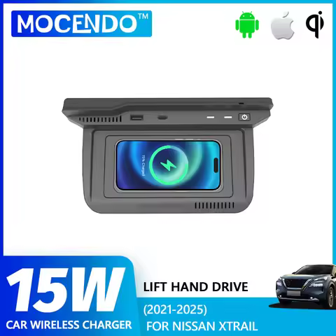 Car Wireless Charger For Nissan X-Trail T33 2021-2025 Accessories15w Fast Mobile Phone Charging Plat