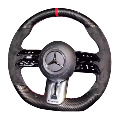 Car Steering Wheel Cover Non-Slip Suede For Mercedes benz AMG GT E63 EQE 43 53 SL43 SL55 SL63 A35 A4