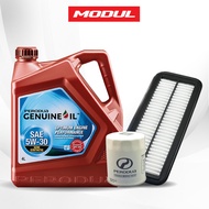 PERODUA 5W30 4L oem ENGINE OIL+PERODUA OIL FILTER (15601-00R01)+AIR FILTER Motor Oil Car Oil Engine Minyak Motor Enjin