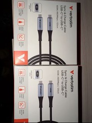 Verbatim type-c 100W 有顯示充電線