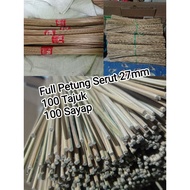 100 Pairs of Arku Bamboo Material Petung Serut 2.7mm Wings 56cm tajuk 49. Ready to Set According to 