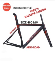 FRAME ROADBIKE MOSSO 739SCA SIZE 490MM 49CM RANGKA SEPEDA ROAD BIKE BALAP MOSSO 790 SCA AERO SEVEN ROAD UKURAN 490 MM 49 CM HITAM MERAH BLACK RED