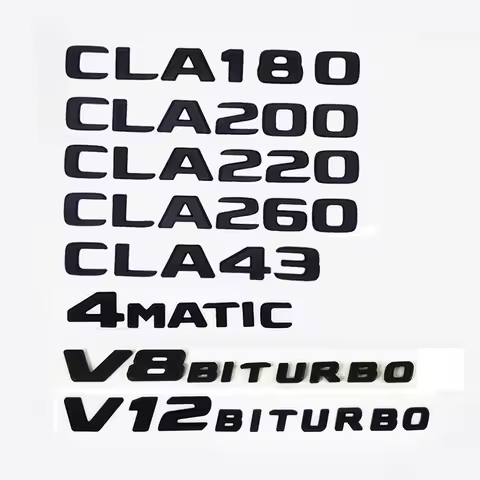 3D ABS Logo CLA200 CLA35 CLA180d CLA220d CLA45 Emblem Letters Car Trunk Sticker For Mercedes Benz AM