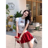 Short-Sleeved Slim-Fit Cotton T-Shirt with Odal Design - Pack of 40 Pieces