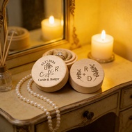 Custom Name Date Wedding Ring Box, Wooden Ring Storage Case, Elegant and Romantic, Perfect Wedding K
