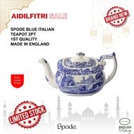 Spode Blue Italian Teapot 2 Pint 1st Quality