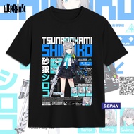 Kaos SHIROKO BLUE ARCHIVE SUNAOOKAMI SHIROKO Anime Game T-shirt Unisex Men Women Wearhose Tops