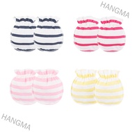 HANGMA 3 Pairs 0-3 Months Newborn Infant Soft Cotton Gloves Anti-scratch Handguard Glove