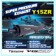 TS RACING Y15ZR SUPER BACK PRESSURE PIPE STD 28mm 32mm 35mm TIPU SUNYI TOP PERFORMANCE STANDARD EKZO