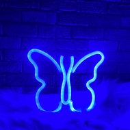 New Butterfly Neon Sign Light LED Animal Logo Night Light Lamp Bulbs Wall Hanging Decor Romantic Birthday Party Room Gift