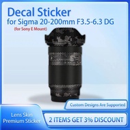For Sigma 20-200mm F3.5-6.3 DG Camera Skin Decal Cover Film Skin Wrap Covered 20200 Decal Skin For S