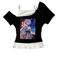 Cropped Top - Harajuku Gyaru Jojifuku Y2K Style Party Wear