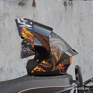 LVS motorcycle helmet with dual lenses for men and women, facelift helmet with semi full coverage, a