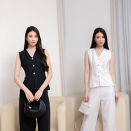 KEMEJA [ BARTISTE ] ALICE VEST TOP | Women's Vest Top | Latest women's tops | Women's Blouse | Women