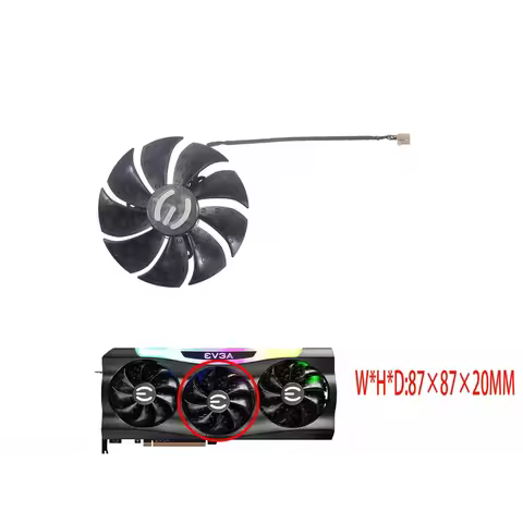 87MM PLD09220S12H T129215SU DC12V 0.55A 4Pin Graphics Card Fan for EVGA RTX 3070 3080 Ti 3090 FTW3 U