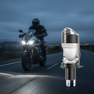 H4 LED Projector Lens Motorcycle Headlight 10000LM 55.3W Plug&Play Turbo Fan High Low Beam Bulb