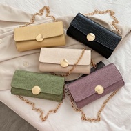 [🇲🇾READY STOCK] ELLE Handbag Vintage Crocodile Pattern Korean Handbag Casual Underarm Bag Summer Sma