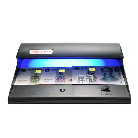 16W Double UV Light Money Detector Checker Practical Counterfeit Money Tester Bill Currency Fake Det