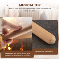 6 Pairs Wood Claves Musical Percussion Instrument Rhythm Sticks Percussion Rhythm Sticks Children Mu