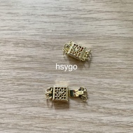 手鏈扣 手鍊扣 14k包金色 插扣 三層扣 三排扣 手工材料 Bracelet buckle clasps 14k gold colour DIY materials