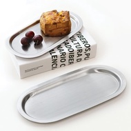 [Ribbon J] POSCO’s highest quality stainless steel matte oval plate 28cm tray plate
