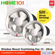 KDK Window Mounted Ventilating Fan 15cm / 20cm [15WUD][20WUD] *NO INSTALLATION*